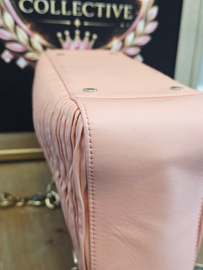 Authentic Bvlgari Serpenti Forever Pleated Leather Tote Bag | Blush Pink | Made in Italy | Luxury Designer Handbag