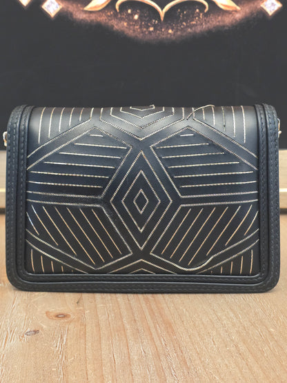 Bvlgari Million Chain Serpenti Forever Black & Gold Crossbody Bag | Snakehead Shoulder Bag