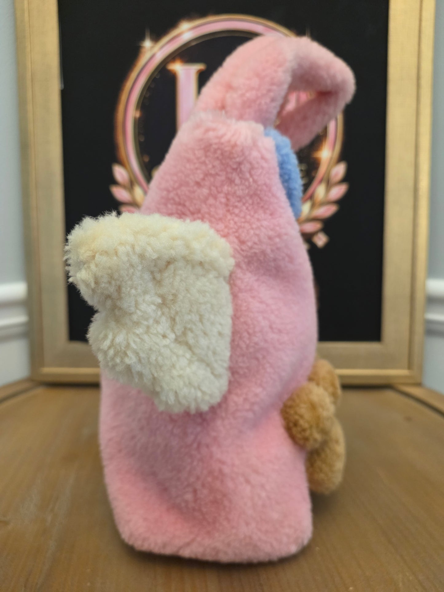 Gucci Children’s Flying Bear Tote Pink Faux Shearling Plush Bunny Bag