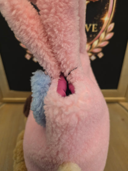 Gucci Children’s Flying Bear Tote Pink Faux Shearling Plush Bunny Bag