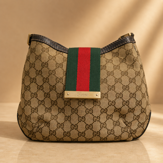 Gucci GG Canvas New Ladies Web Hobo