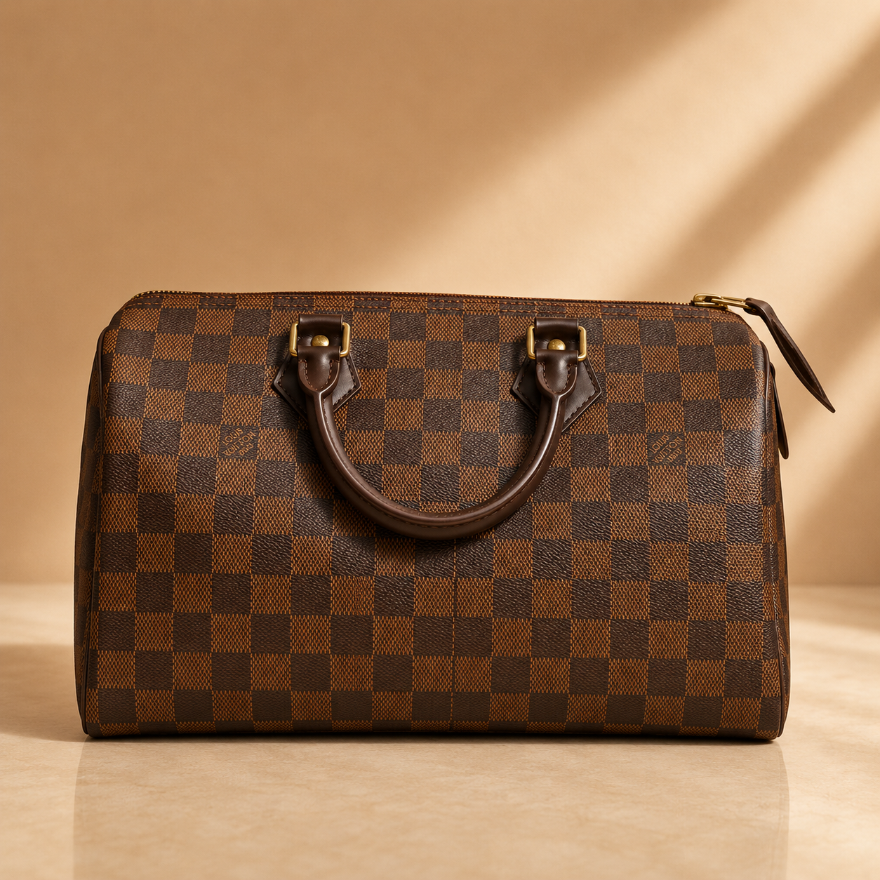 Louis Vuitton Damier Ebene Speedy 30 Satchel Bag